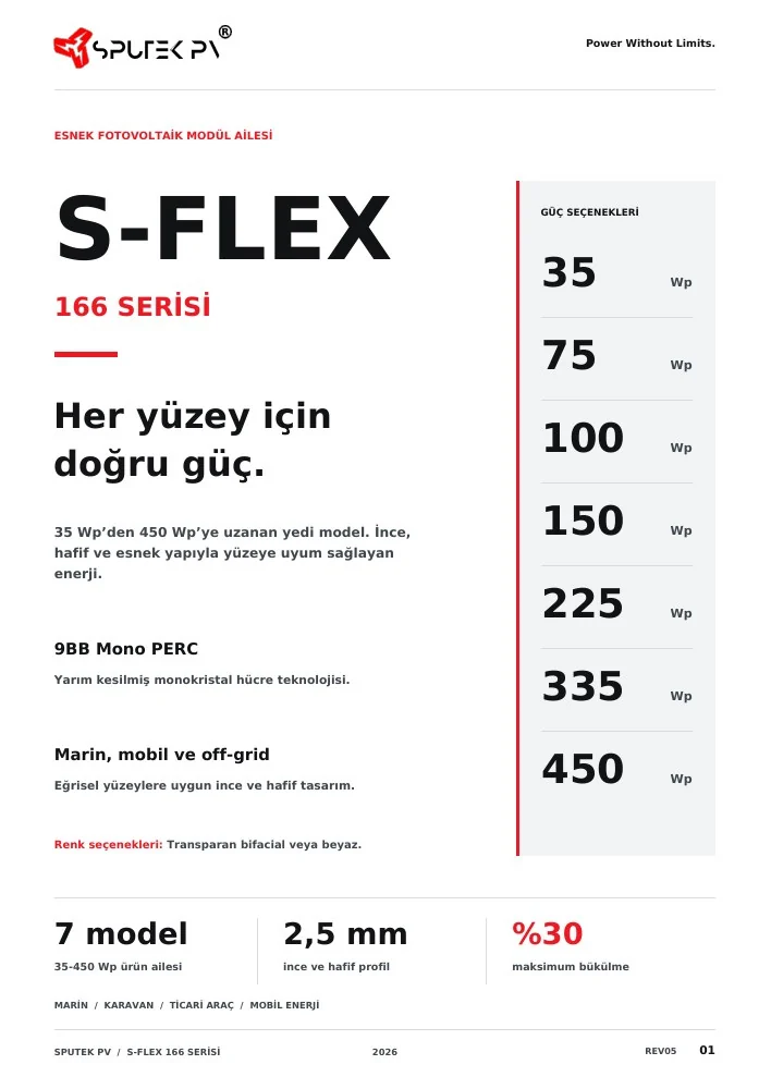 S-FLEX 166 Serisi 2026 REV05 kapak önizlemesi